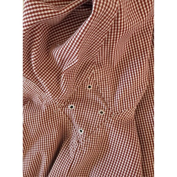 Ariat Pro Series Mens Red Houndstooth Button-Down Shirt size Med Rodeo Western - Picture 8 of 8